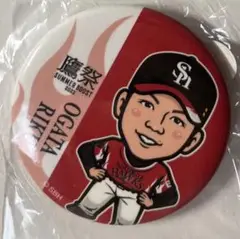福岡ソフトバンクホークス 緒方理貢選手 缶バッジ 若鷹ガチャ