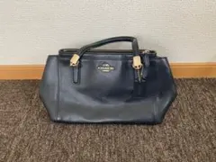 COACH ブラック レザー ハンドバッグ