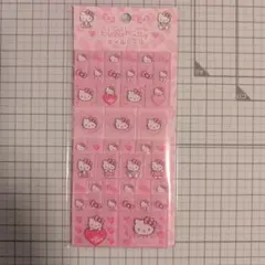 ハローキティ　90s タイルシール ヒョウ　ピンク