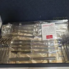 【未使用】ラッキーウッド＊金彩＊エメラルド25pc ディナーセット
