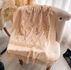 ストール　大判　ショール　マフラー　ひざ掛け　持ち運び　ベージュ　フォーマル