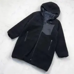 タイオン　ノーリーズ別注　リバーシブル　ボアコート　ダウンフードコート　黒　S