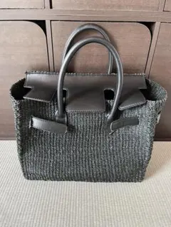 SEA シー かごバッグ レザーハンドバッグ カゴ ブラック Mサイズ SEA シー かごバッグ レザーハンドバッグ カゴ ブラック Mサイズ