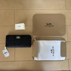 Jane様 新品未開封 COACH 長財布 千鳥格子 ブラック 紙袋付 - メルカリ