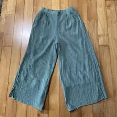 【セール中】grove ワイドパンツ イージーパンツ グリーン　L