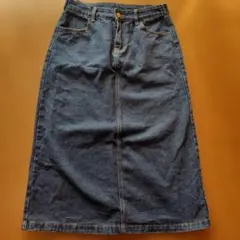 デニムロングスカート ダークブルー