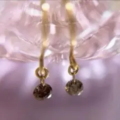 ダイヤモンド ピアスチャーム 計0.3ct K18PG チャーム - メルカリ