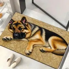 【新品】犬柄 デザインマット インテリア マルチマット ジャーマンシェパード