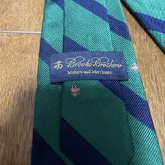【美品】　USA製 Brooks Brothers ネクタイ グリーンネイビーのサムネイル