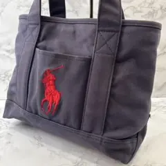 POLO RALPH LAUREN ポロラルフローレン 刺繍帆布 トートバッグ