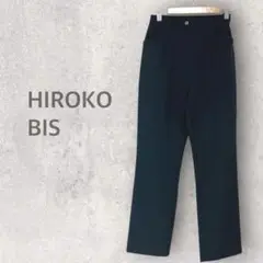 【ヒロコビス】スラックス ストレッチパンツ シンプル 無地 ウエストゴム ボトム