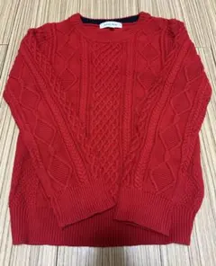 ケーブルニット 130