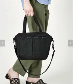 レスポートサック　SMALL EVER TOTE パフィーブロッサムズ　ブラック