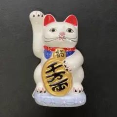 招き猫 置物 オブジェ 壁掛け 物掛け タオル掛け 陶器 和風 縁起物 レトロ