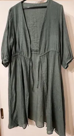 kobe lettuce ウエスト切り替えガーゼガウン