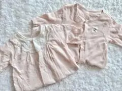 ピンク色コンビドレス2点セット 50-60