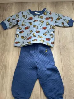 【匿名配送】80cm UNIQLOはたらくくるまたち柄パジャマ【まとめ買対象外】