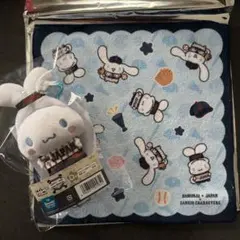 タイトーくじ　侍ジャパン　サンリオ　D賞 マスコット　E賞　ハンドタオル　シナモ