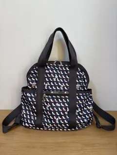 スヌーピー★レスポートサック 2way リュック トートバッグ ネイビー レスポ