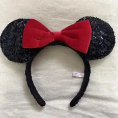 ミニーマウス風カチューシャ（スパンコール付き）