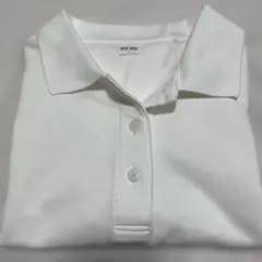 ユニクロホワイト半袖ポロシャツ