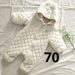 フード付きロンパースアウター 70サイズ相当