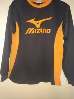 Mizuno 長袖カットソー ネイビー/オレンジ