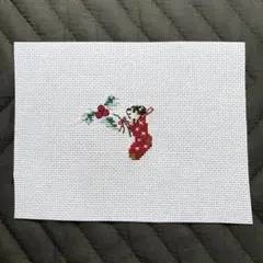 クロスステッチ完成品　クリスマスのサムネイル