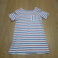 PETIT BATEAU ボーダーワンピース 半袖　4ans 104cmのサムネイル