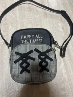 チェック柄リボンショルダーバッグ