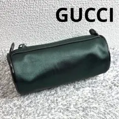 GUCCI グッチ バンブー ミニポーチ 円筒型 グリーン
