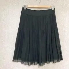 美品✦Reflect シフォンプリーツスカート M 黒ブラック 裏地付 日本製
