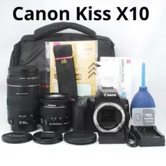 Canon Kiss X10 トリプルレンズ スマホ転送 手振れ補正 バック付 Canon Kiss X10 トリプルレンズ スマホ転送 手振れ補正 バック付