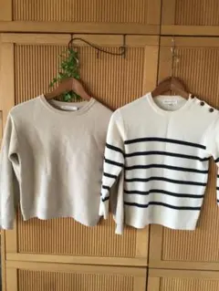 美品★THE SHOP TK 130 長袖ニット2枚セット