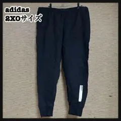 【アディダス】スウェットパンツ　黒　トレフォイル　エンブレムタグ　裏毛F1