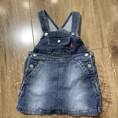 petitiジャンバースカート 100cm デニムブルー