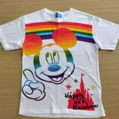 ミッキーマウス Tシャツ Happy as a Rainbow
