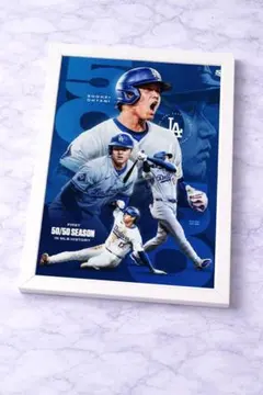A4サイズ ドジャース 大谷翔平 ポスター MLB 額縁セット インテリア