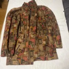 CORBO 抽象柄 ジップアップジャケット