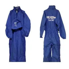 90s seiller セイラー ナイロン つなぎ 青 M ヴィンテージ
