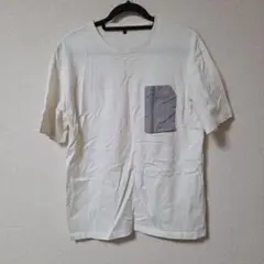 a.v.v HOMME アヴェヴェオム　半袖Tシャツ　ホワイト×グレー　シンプル