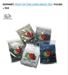 SOPHNET. ソフ FRUIT OF THE LOOM 3PACK TEE