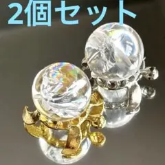 2個セット‼️激虹アイリスクォーツ ミニスフィア 25.2mmと24.2mm