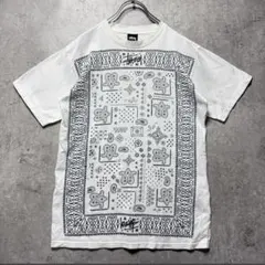 STUSSY バンダナ柄プリントTシャツ メキシコ製 00s ステューシー