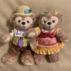 【ディズニー】ダッフィー&シェリーメイ　ぬいぐるみバッジ2015