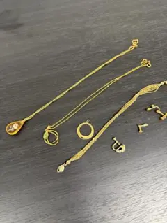 ★レトロアクセまとめ★ネックレス2本ブレスレットイヤリングセット