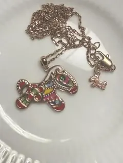 [新品]Pica Léla 馬 ポニー ネックレスとピアスセット 18Kメッキ