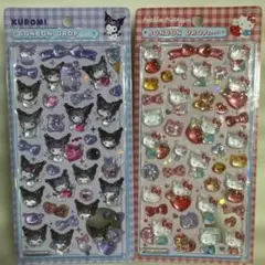 国内購入正規品　2枚セット　ボンボンドロップシール　キティ　クロミ