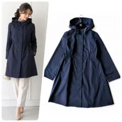 【美品】Leilian　フーデッドトレンチコート　ドロスト　近年のサムネイル