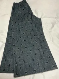 ダークブルー ワイドパンツ